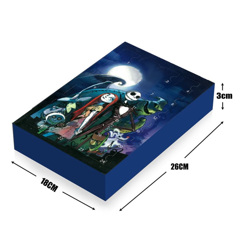 Christmas Advent Calendar 2025, 24 Day Countdown Calendar Before Christmas, Contains 24 Collectible Surprises Horror Figures Dol